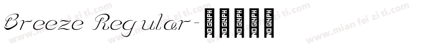 Breeze Regular字体转换